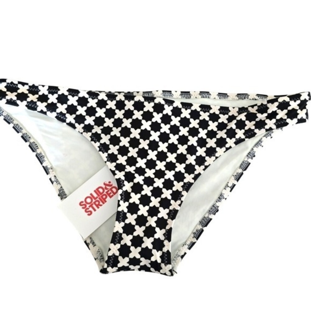 Solid‎ & Striped The Eva Bikini Bottom Star Tile Black White S